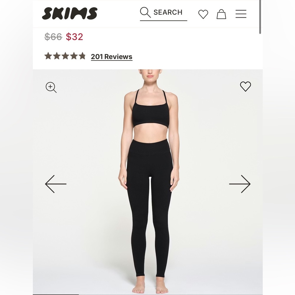 NWT SKIMS Black Leggings